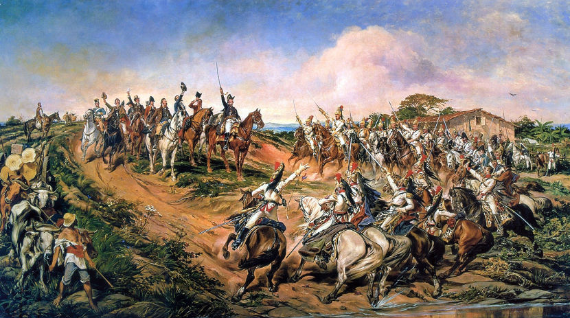 Pintura de Pedro América que retrata o Grito do Ipiranga realizado por d. Pedro em 7 de setembro de 1822.