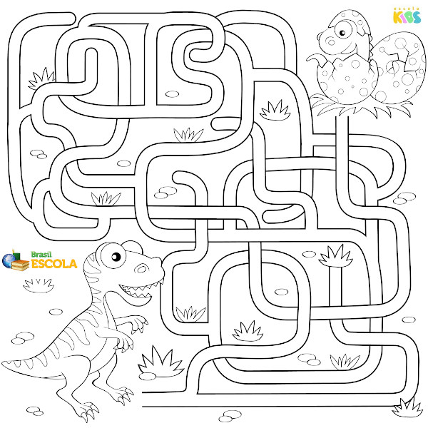 Jogo Educativo Equilíbrio dos Dinossauros para Colorir - ENGENHA