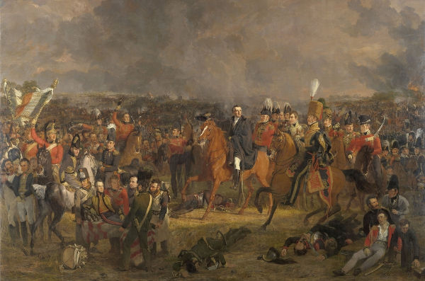 Imagem da Batalha de Waterloo.