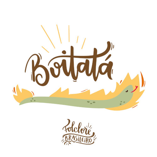 O Boitatá é uma cobra de fogo que protege os campos de incêndios criminosos.