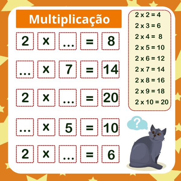 Tabuada de multiplicação