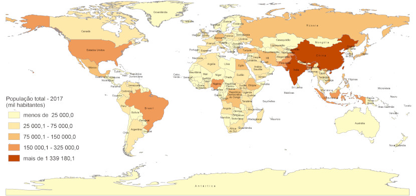 Exemplo de mapa estilizado elaborado pelo IBGE.