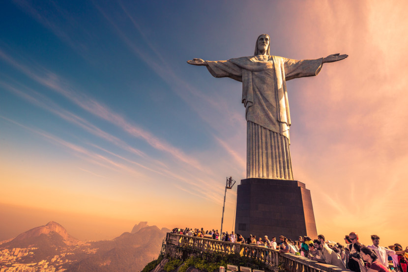 Fotografia do Cristo Redentor, Brasil, uma das 7 maravilhas do mundo moderno.
