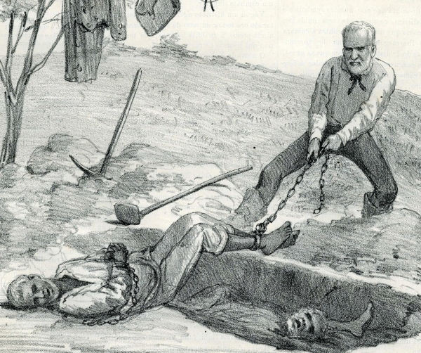 Ilustração que ironizava a Lei dos Sexagenários por dar a liberdade a escravizados com mais de 60 anos.[1]