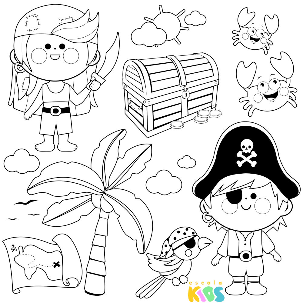 Desenhos para colorir Pirata