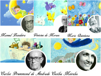 Manuel Bandeira, Carlos Drummond de Andrade, Vinícius de Morais, Cecília Meireles e Mario Quintana são grandes representantes da poesia brasileira