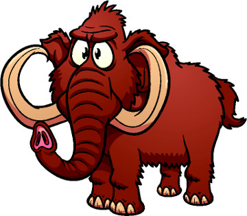Os mamutes apresentavam grandes presas de aproximadamente 1,8 metro
