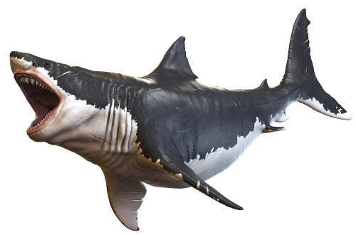 O megalodonte era um grande predador dos mares pré-históricos