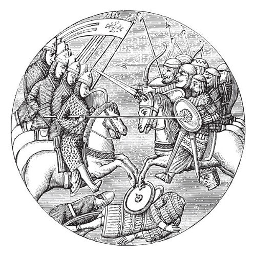 Imagem retratando uma das batalhas que aconteceram durante a Primeira Cruzada