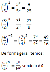 numero elevado a un exponente negativo , natural elevado a un