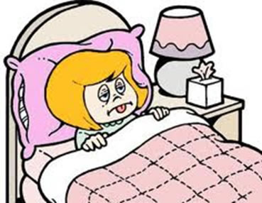 Quando estamos gripados, precisamos descansar bastante